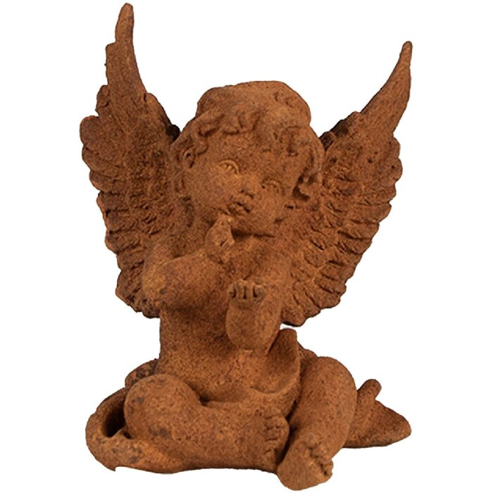 Clayre & Eef 6PR4072 Ángel Decoración 9x8x11 cm Marrón