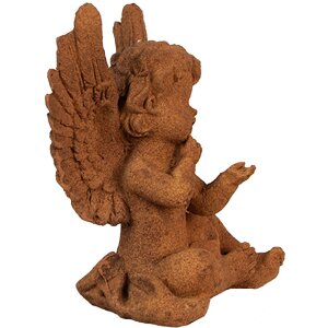 Clayre & Eef 6PR4072 Ángel Decoración 9x8x11 cm Marrón