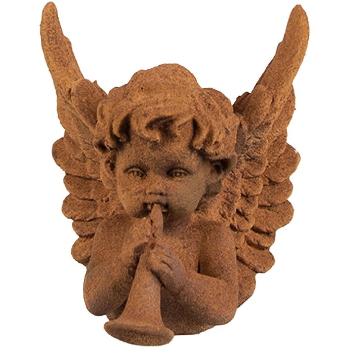Clayre & Eef 6PR4077 Ángel Decoración 11x11x12 cm Marrón