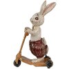 Clayre & Eef 6PR4082 Conejo decorativo color blanco dorado 15x9x25 cm