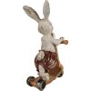 Clayre & Eef 6PR4082 Conejo decorativo color blanco dorado 15x9x25 cm