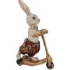 Clayre & Eef 6PR4082 Conejo decorativo color blanco dorado 15x9x25 cm