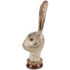 Clayre & Eef 6PR4087 Conejo Decorativo Oro Blanco 11x10x28 cm