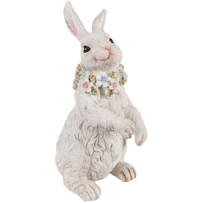 Clayre & Eef 6PR4092 Conejo Decorativo Blanco 12x9x20 cm