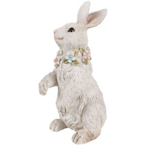 Clayre & Eef 6PR4092 Conejo Decorativo Blanco 12x9x20 cm