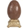 Clayre & Eef 6PR4105 Huevo Decorativo Relieve Conejo Marrón Dorado 14x14x25 cm