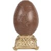 Clayre & Eef 6PR4105 Huevo Decorativo Relieve Conejo Marrón Dorado 14x14x25 cm