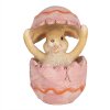 Clayre & Eef 6PR4107 Decoración Conejo en un huevo 6x6x8 cm Rosa