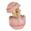 Clayre & Eef 6PR4107 Decoración Conejo en un huevo 6x6x8 cm Rosa