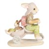 Clayre & Eef 6PR4108 Decoración Conejo en Triciclo 11x6x12 cm Marrón