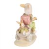 Clayre & Eef 6PR4108 Decoración Conejo en Triciclo 11x6x12 cm Marrón