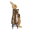 Clayre & Eef 6PR4112 Conejo Decorativo Marrón 9x9x20cm
