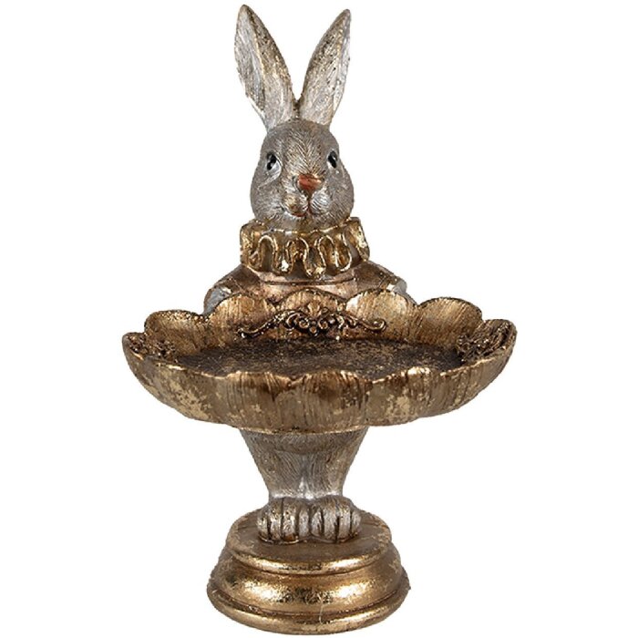 Clayre & Eef 6PR4114 Cuenco Conejo Dorado 11x9x15 cm