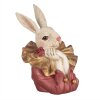 Clayre & Eef 6PR4115 Conejo Decorativo Beige Rosa 11x11x17 cm Poliresina