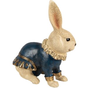 Clayre & Eef 6PR4117 Decoración Conejo 27x17x29 cm Beige Azul
