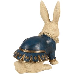 Clayre & Eef 6PR4117 Decoración Conejo 27x17x29 cm Beige Azul