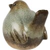Clayre & Eef 6PR4123 Decoración Pájaro 16x12x14 cm Verde Marrón