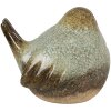 Clayre & Eef 6PR4123 Decoración Pájaro 16x12x14 cm Verde Marrón