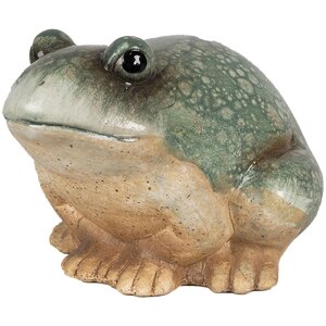 Clayre & Eef 6PR4124 Rana decorativa verde 13x12x9 cm