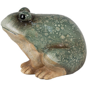 Clayre & Eef 6PR4124 Rana decorativa verde 13x12x9 cm