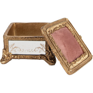 Clayre & Eef 6PR4132 Caja para joyas color oro 12x12x7 cm
