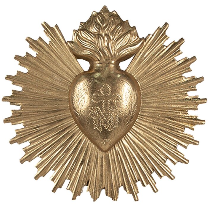 Clayre & Eef 6PR4133 Decoración mural 17x2x16 cm Color oro