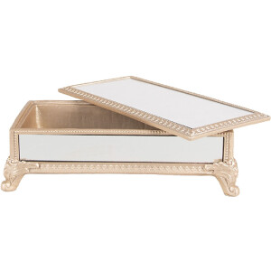 Clayre & Eef 6PR4136 Joyero Beige 21x11x7 cm Diseño Elegante