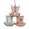 Clayre & Eef 6PR4155 Percha Decorativa Sombrero Rosa Azul 7x4x7 cm