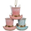 Clayre & Eef 6PR4155 Percha Decorativa Sombrero Rosa Azul 7x4x7 cm