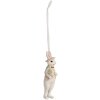 Clayre & Eef 6PR4989 Percha Decorativa Conejo 4x4x10 cm Blanco Verde
