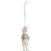 Clayre & Eef 6PR4989 Percha Decorativa Conejo 4x4x10 cm Blanco Verde