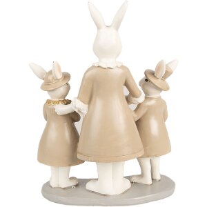 Clayre & Eef 6PR4994 Decoración Conejo Blanco Marrón 16x8x21 cm