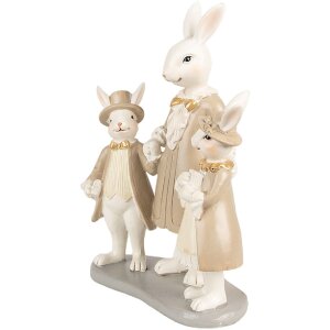 Clayre & Eef 6PR4994 Decoración Conejo Blanco Marrón 16x8x21 cm