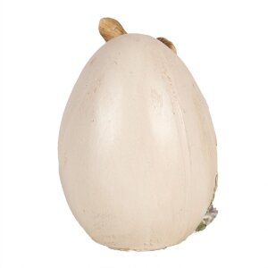 Clayre & Eef 6PR5006 Conejo Decorativo con Huevo 12x7x9cm Marrón