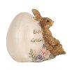Clayre & Eef 6PR5006 Conejo Decorativo con Huevo 12x7x9cm Marrón