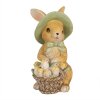 Clayre & Eef 6PR5018 Decoración Conejo 8x6x11 cm Marrón Verde