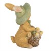 Clayre & Eef 6PR5018 Decoración Conejo 8x6x11 cm Marrón Verde