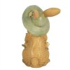Clayre & Eef 6PR5018 Decoración Conejo 8x6x11 cm Marrón Verde
