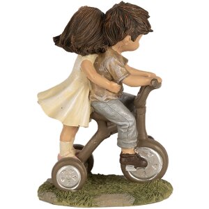 Clayre & Eef 6PR5027 Decoración Niños en Bicicleta 10x6x14 cm Marrón