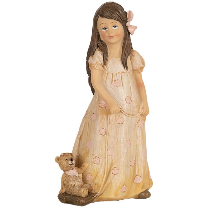Clayre & Eef 6PR5035 Figurita Decorativa Niño Beige 8x6x15 cm
