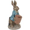 Clayre & Eef 6PR5038 Conejo Decorativo Marrón Azul 26x21x46 cm