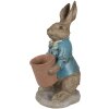 Clayre & Eef 6PR5038 Conejo Decorativo Marrón Azul 26x21x46 cm