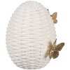 Clayre & Eef 6PR5041 Huevo Decorativo 15x18x20 cm Blanco Diseño Elegante