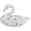 Clayre & Eef 6PR5055 Decoración Cisne 32x14x22cm Blanco Marrón