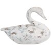 Clayre & Eef 6PR5055 Decoración Cisne 32x14x22cm Blanco Marrón