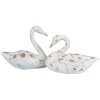 Clayre & Eef 6PR5055 Decoración Cisne 32x14x22cm Blanco Marrón