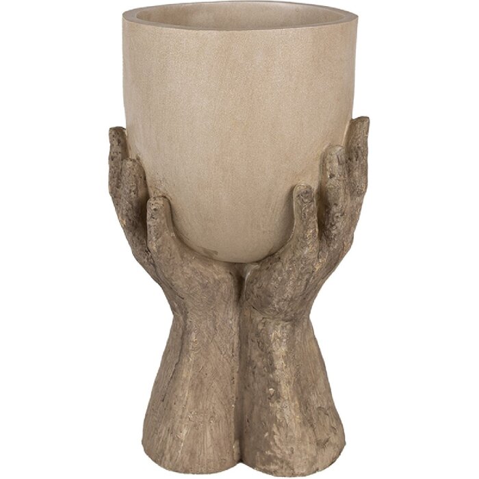 Clayre & Eef 6PR5061 Decoración Macetero 22x19x37 cm Beige