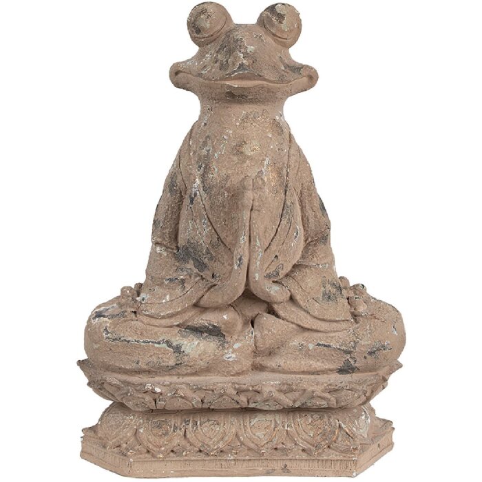 Clayre & Eef 6PR5063 Decoración Rana 27x17x37 cm Marrón