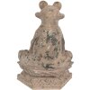 Clayre & Eef 6PR5063 Decoración Rana 27x17x37 cm Marrón