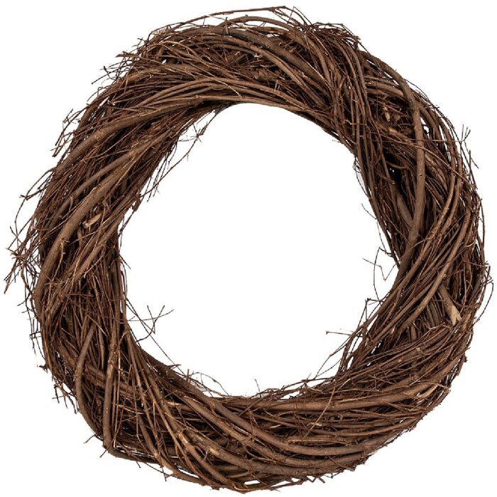 Corona decorativa Clayre & Eef 6RO0602M Marrón Ø 35x6 cm Elegante decoración de interiores
